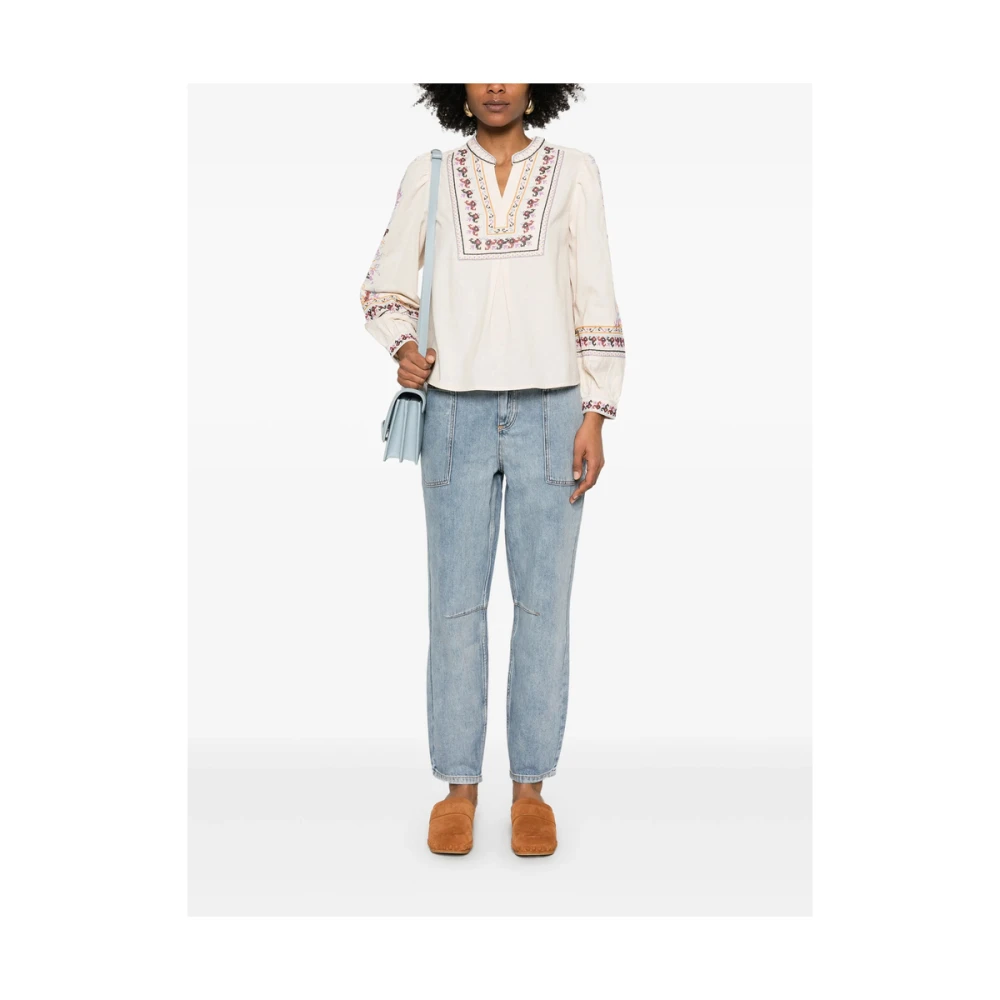 BA&SH Lichtblauwe Klassieke Vijf Zakken Jeans Blue Dames