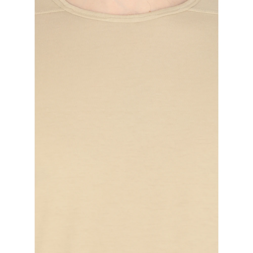 Rick Owens Beige Katoenen T-shirt met Logo Detail Beige Heren