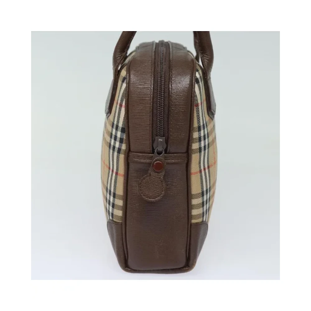 Burberry Vintage Pre-owned Canvas handbags Beige Dames
