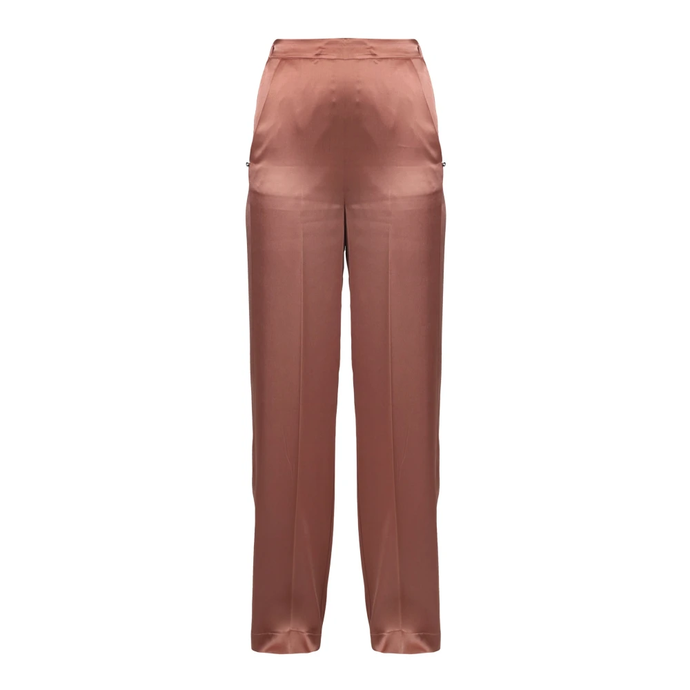 Ottod'Ame Wijde satijnen broek met elastische taille Pink Dames