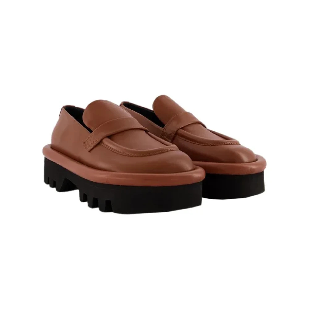 JW Anderson Pre-owned Leather flats Brown Dames