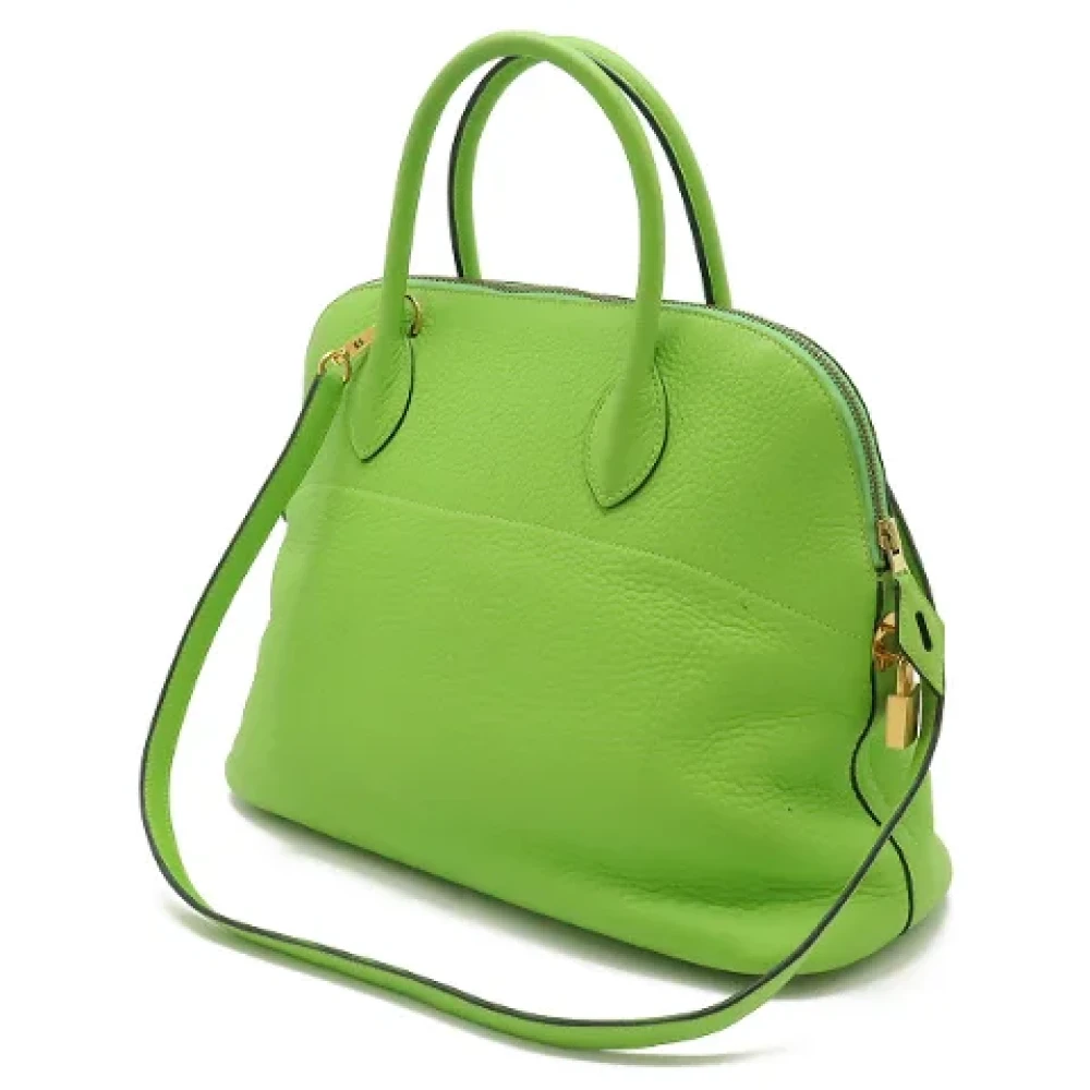 Hermès Vintage Pre-owned Leather handbags Green Dames