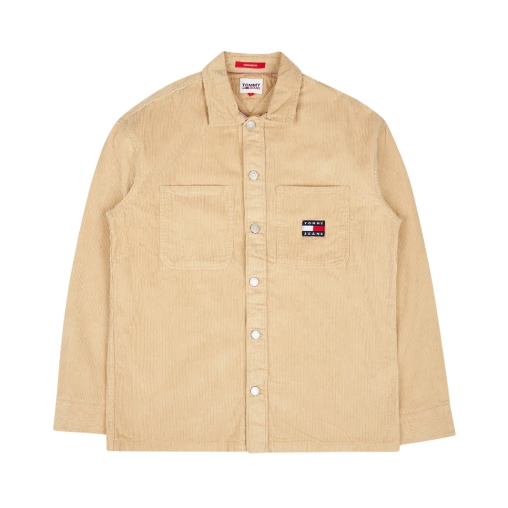 Tommy Jeans Chunky Corduroy Overshirt Brown Heren