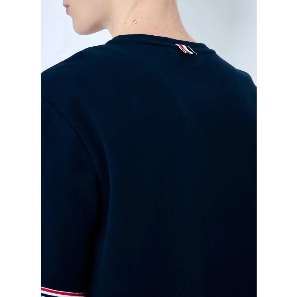 Thom Browne Gestreepte Katoenen Rugby Top Blue Heren