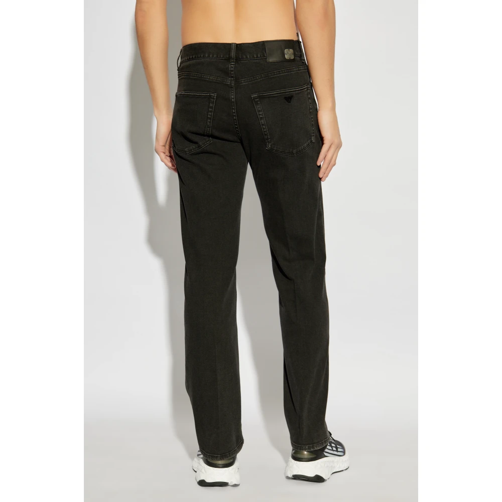 Emporio Armani Straight leg jeans Black Heren