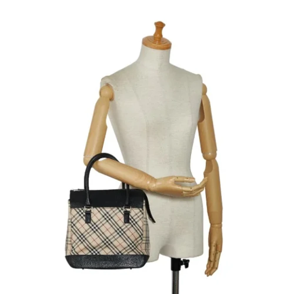 Burberry Vintage Pre-owned Canvas handbags Beige Dames