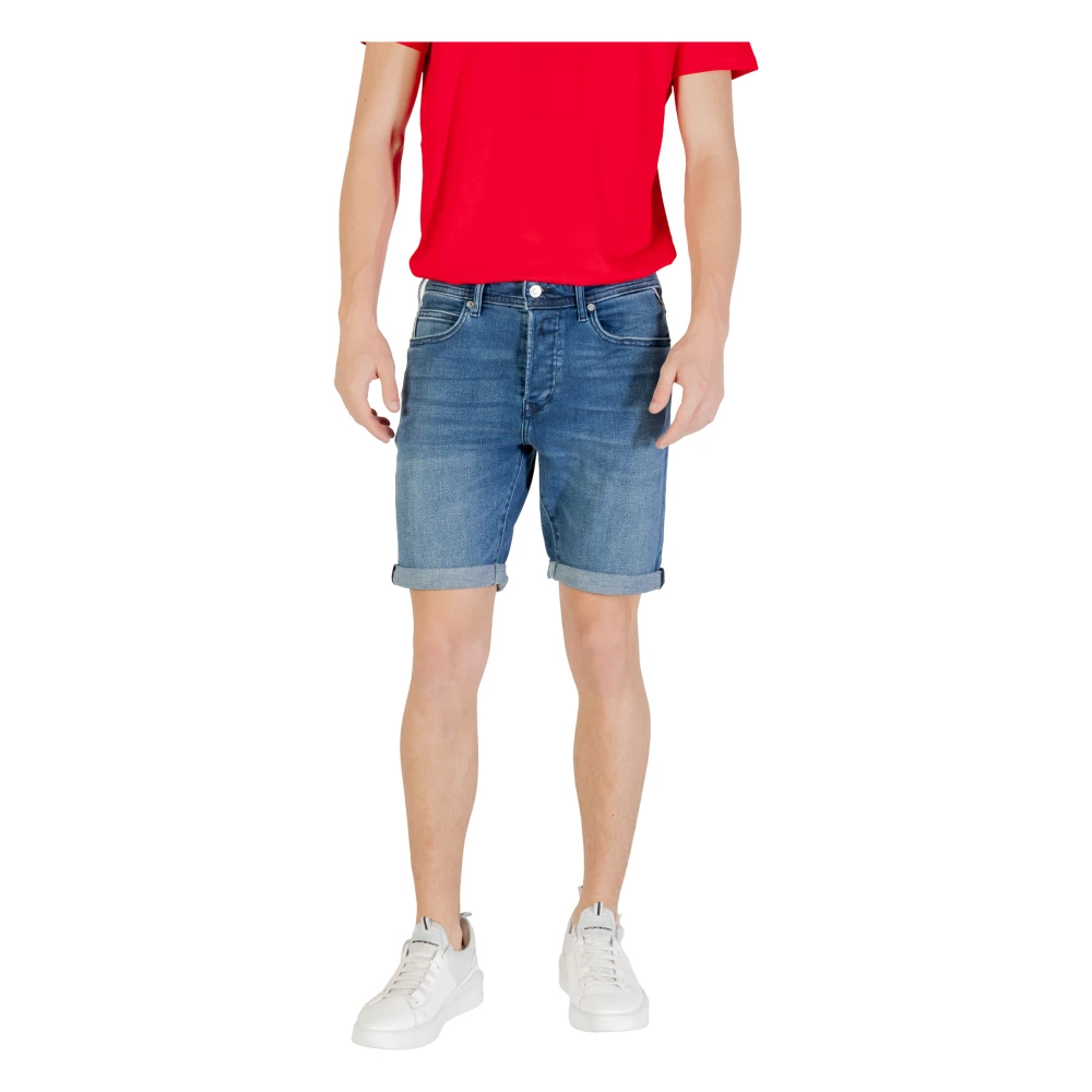Replay Men's Blue Essential Bermuda Shorts