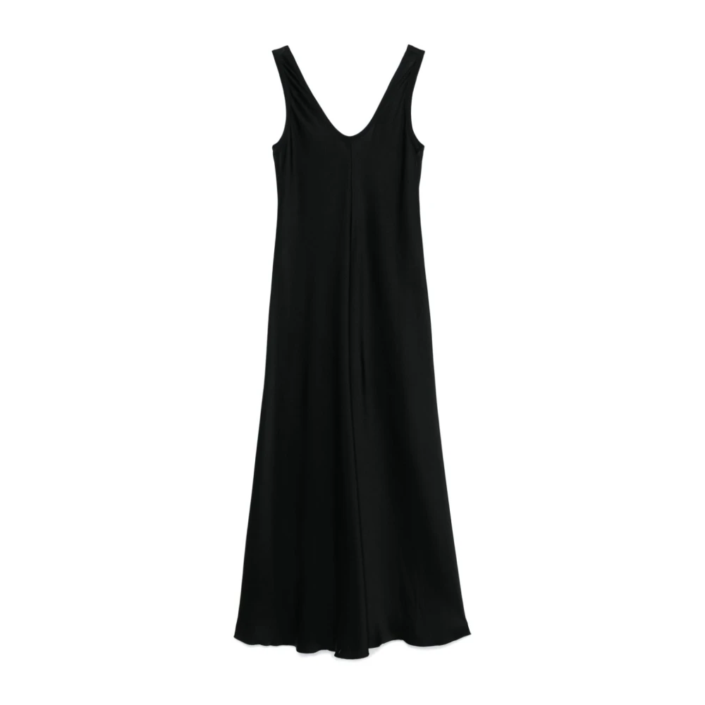 Forte Zwarte Ballerina Jurk Black Dames