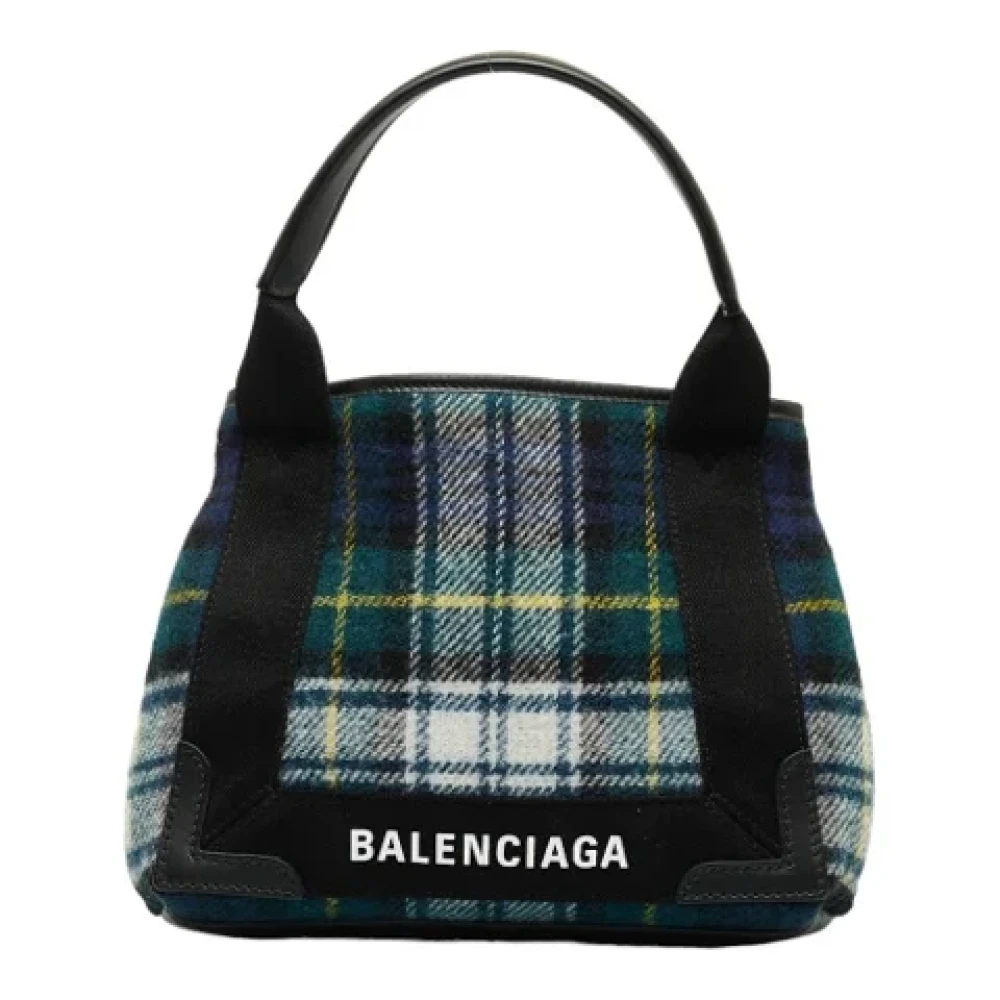 Balenciaga Vintage Pre-owned Wool handbags Green Dames