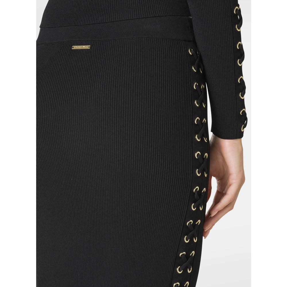 Michael Kors Geribde Midi-potloodrok Black Dames