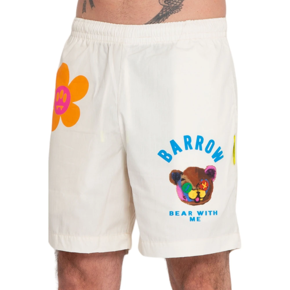 Barrow Popeline Teddy Shorts in Bw009 Beige Heren
