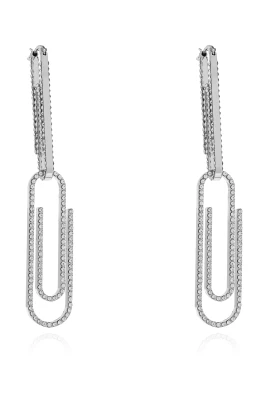 Paperclip Strass-örhängen