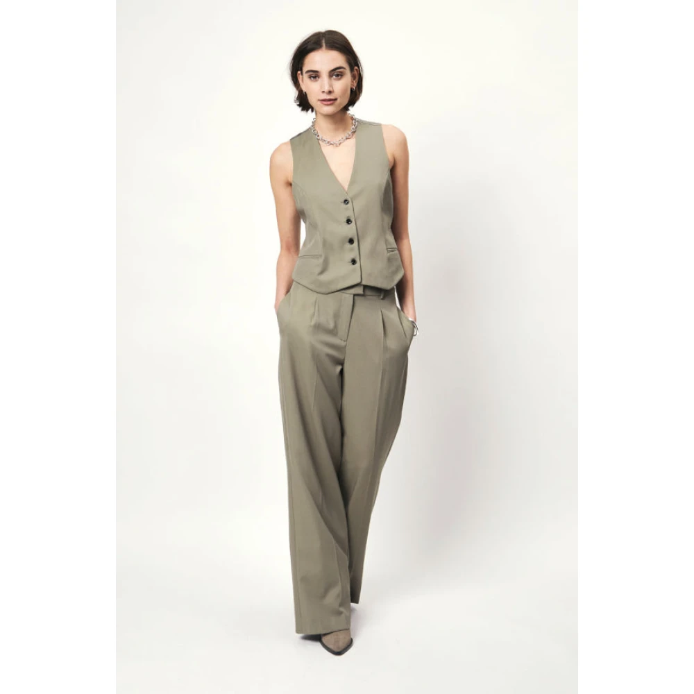 Dante 6 Wide Trousers Beige Dames