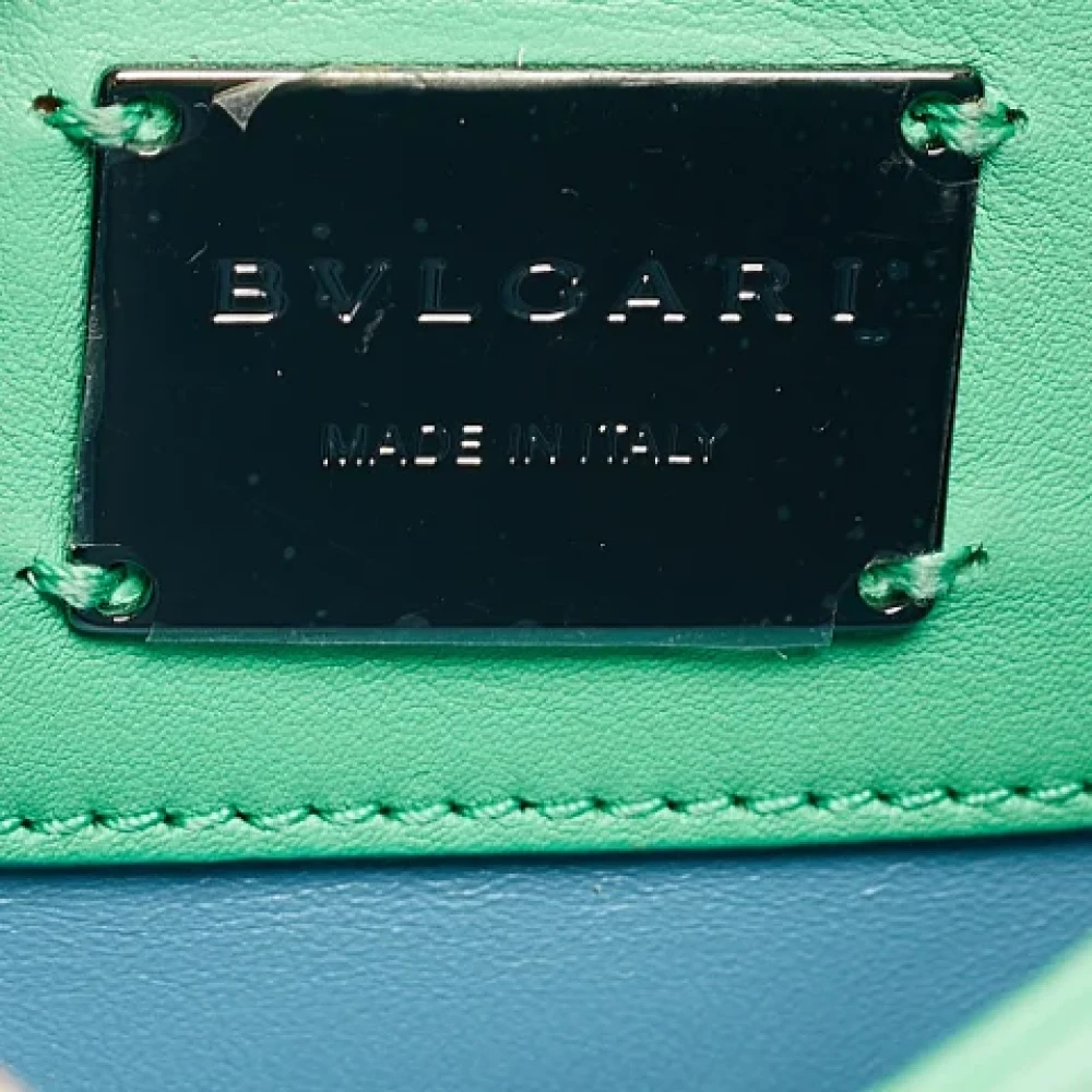 Bvlgari Vintage Pre-owned Leather crossbody-bags Green Dames