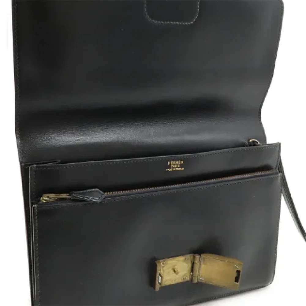 Hermès Vintage Pre-owned Leather clutches Black Dames