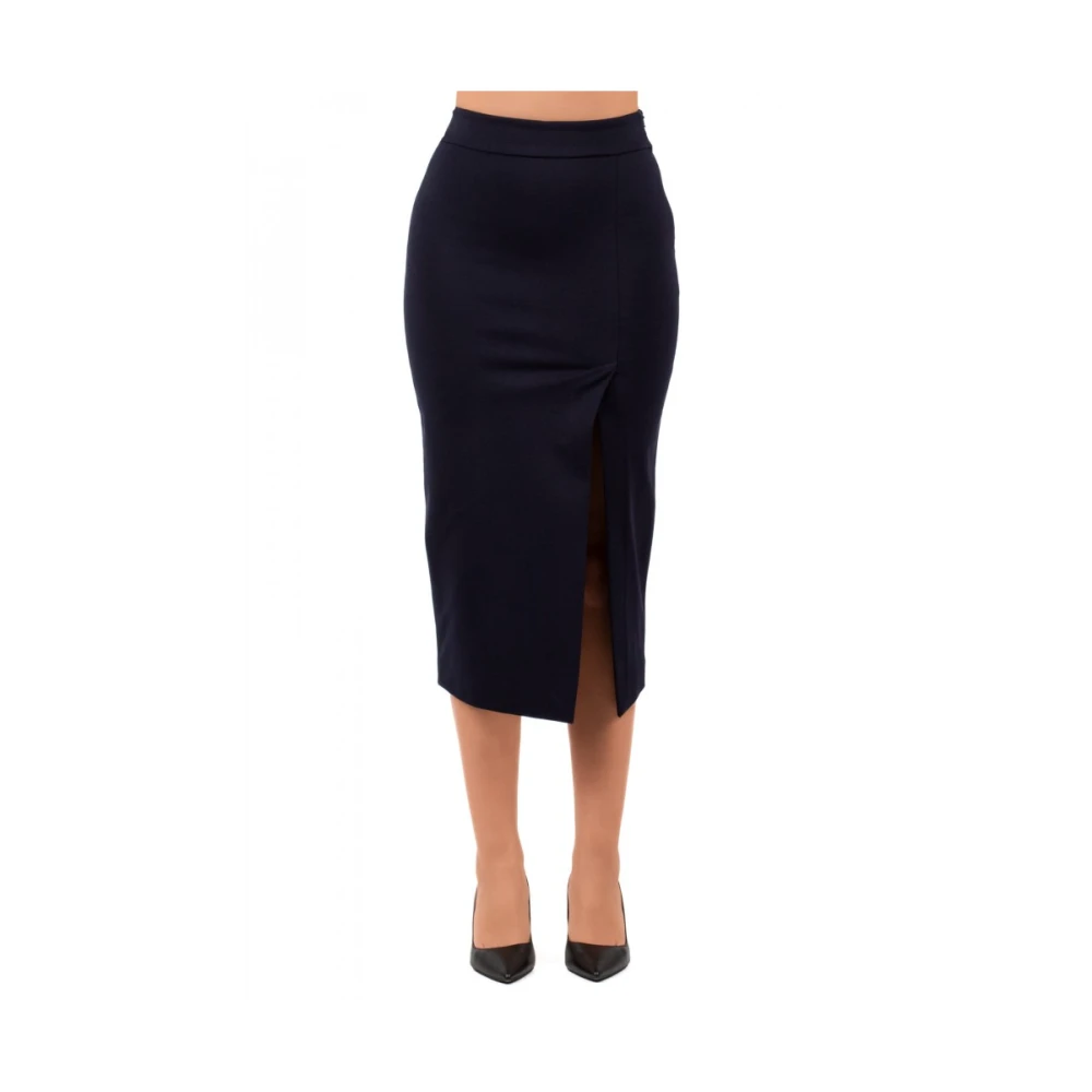 Hanita Elegante Geplooide Rok Blue Dames