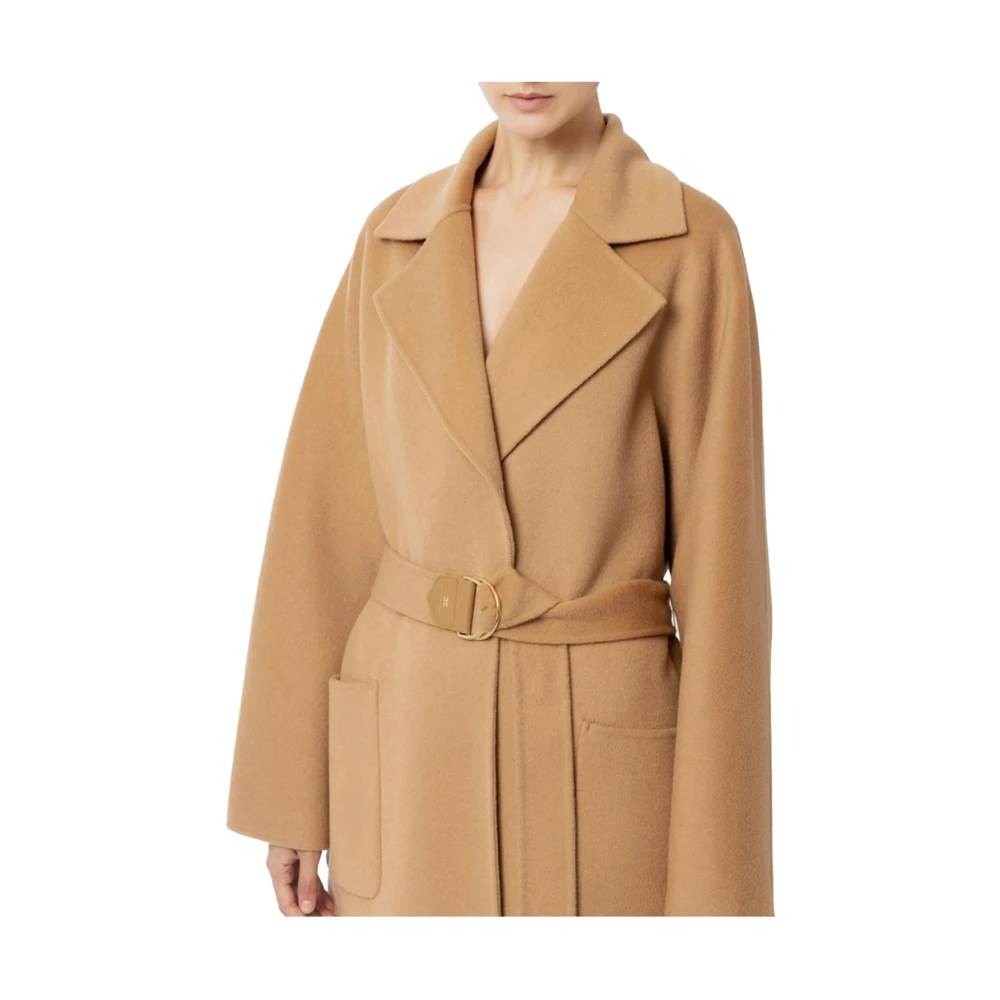 Elisabetta Franchi Stijlvolle Bruine Jas voor Vrouwen Brown Dames