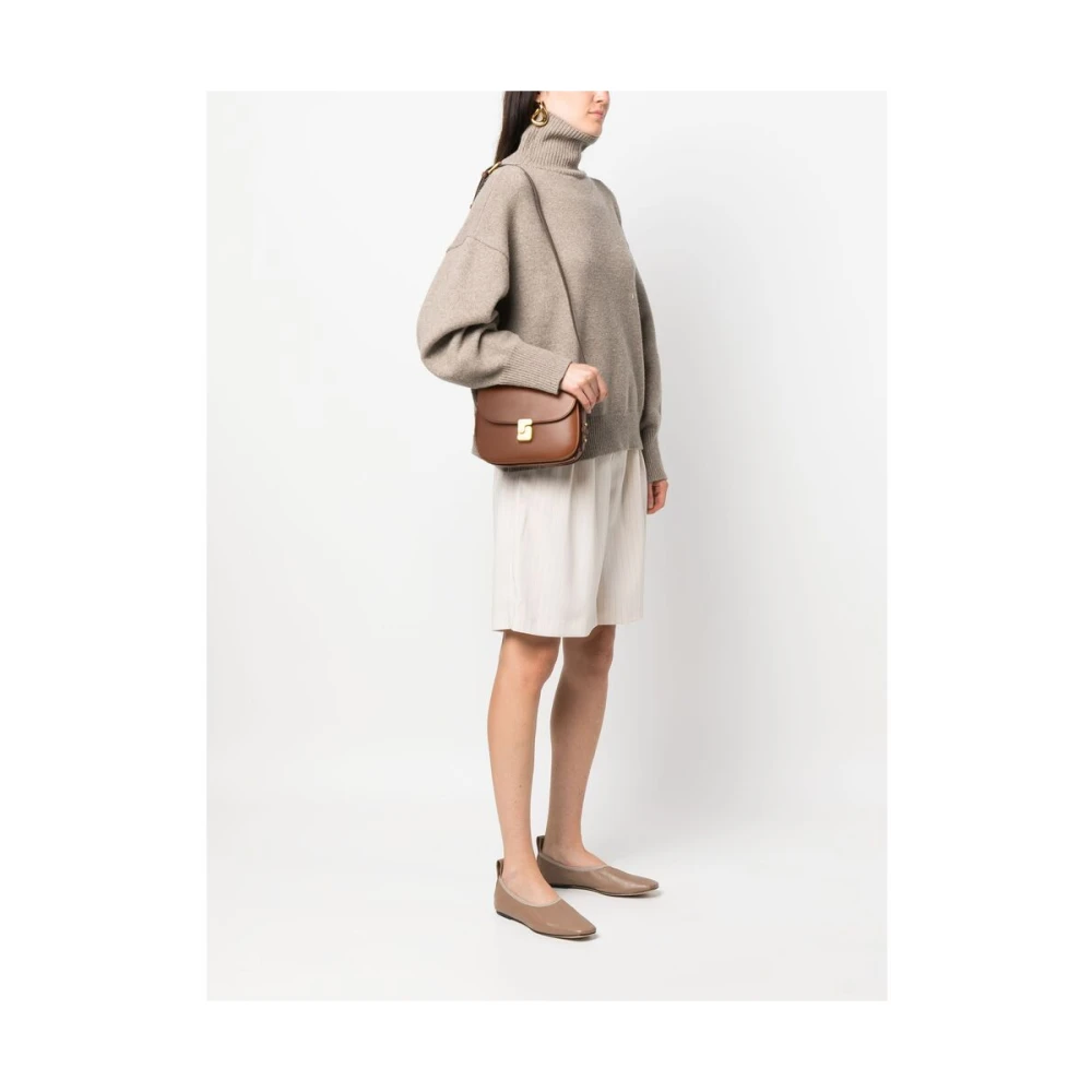 Soeur Karamelbruine Leren Schoudertas Brown Dames