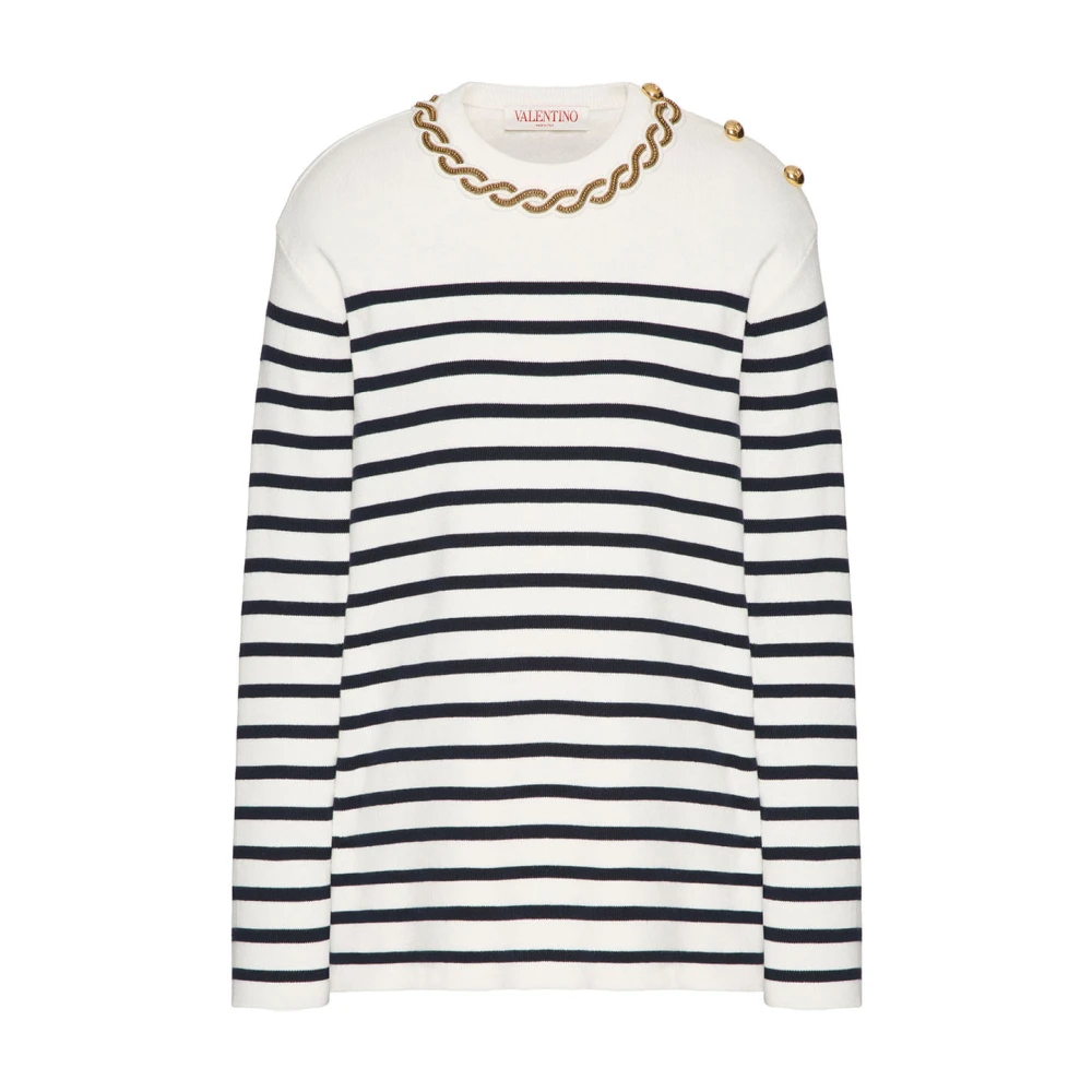 Valentino Garavani Stijlvolle Sweater met Uniek Design White Dames