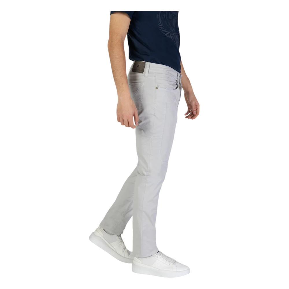 Jeckerson Grijze Katoen-Lycra Broek met Zakken Gray Heren