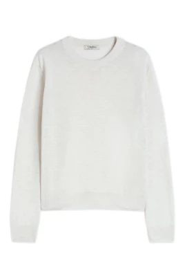 Sweater i linnegarn med rund hals