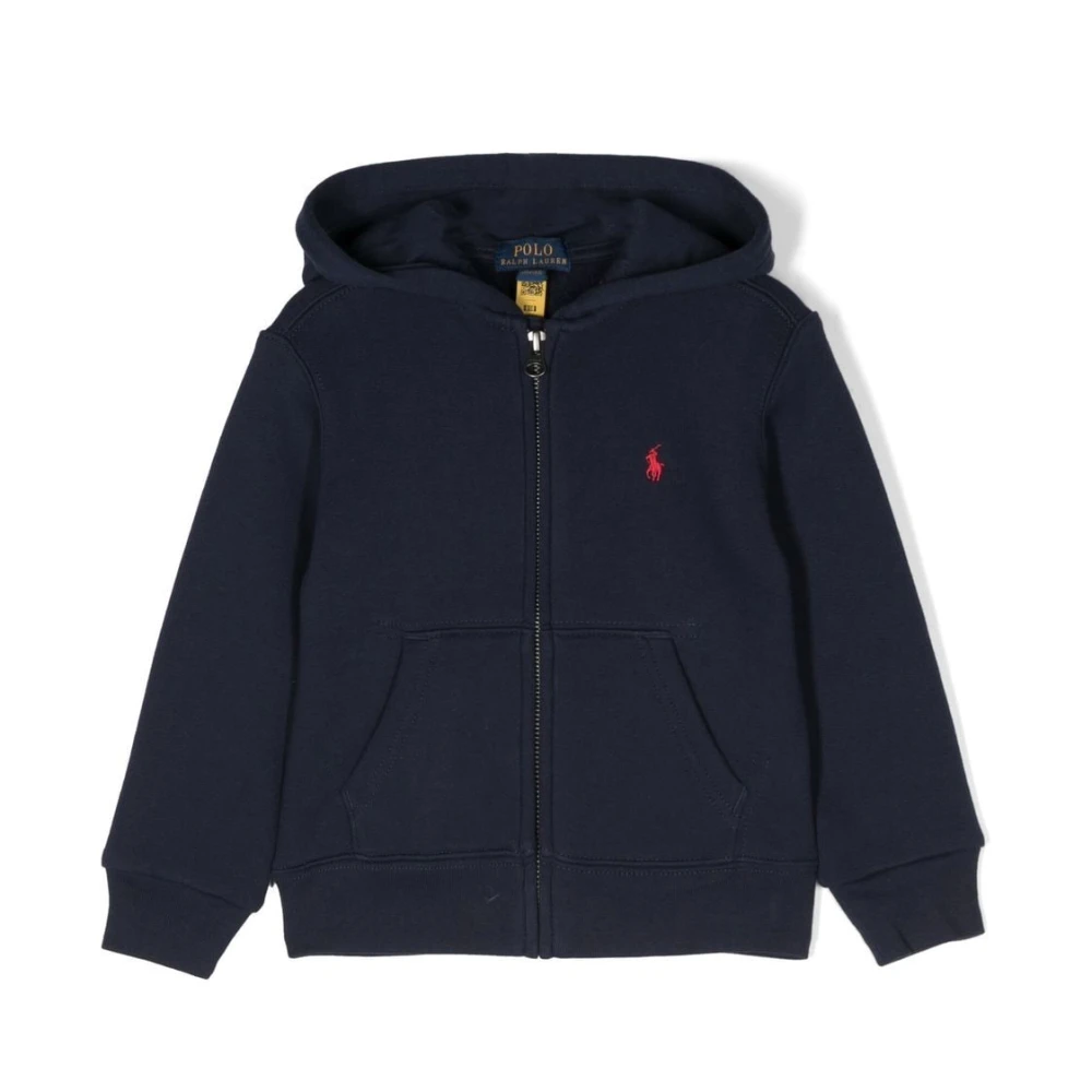 Polo Ralph Lauren Logo-Broderad Hoodie Blå Blue, Pojke