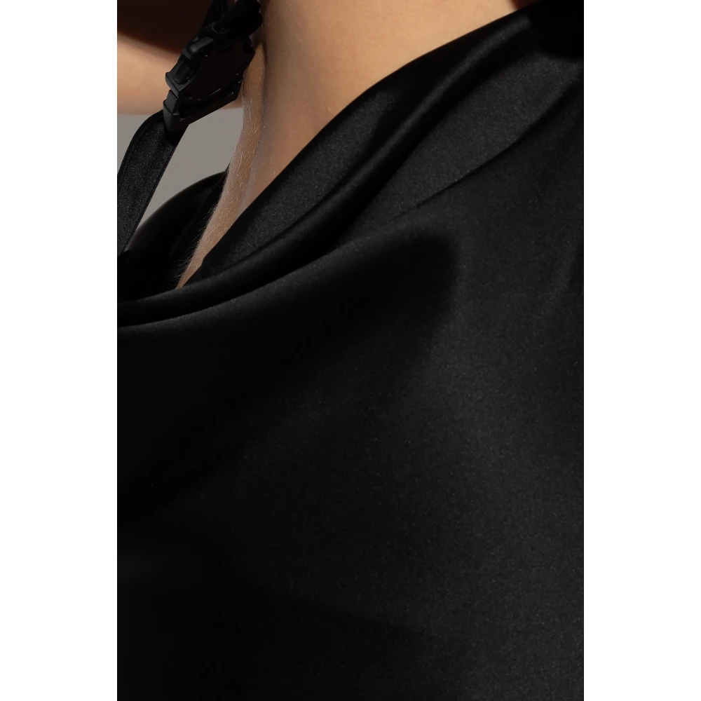 Off White Satijnen jurk Black Dames