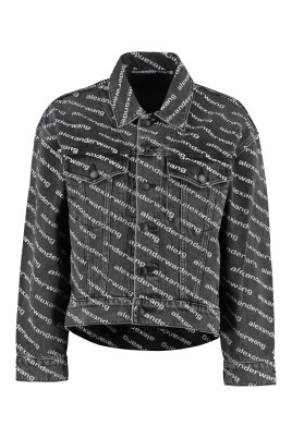 logo-print-denim-jacket