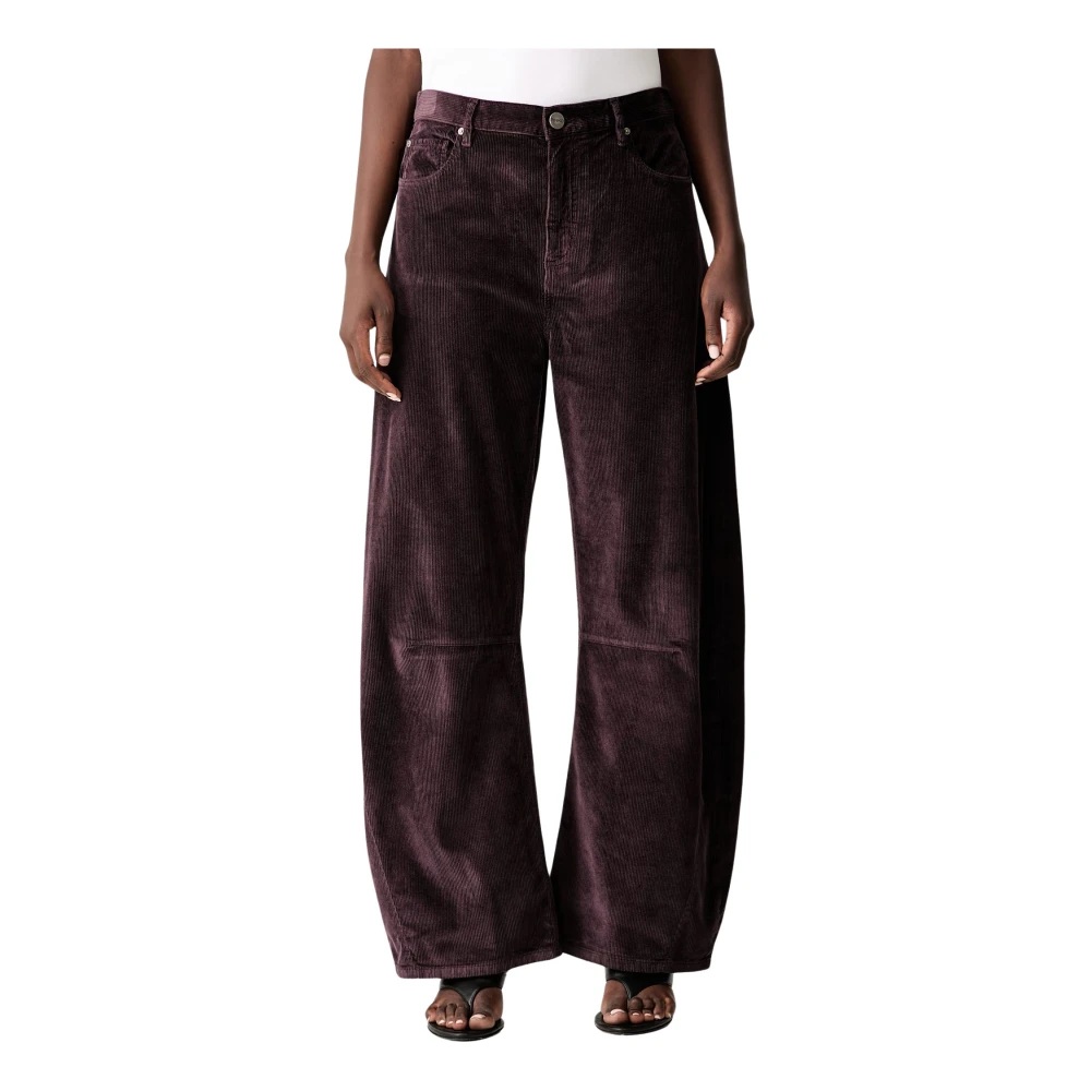 Pinko , Wide Trousers, Female, Red, W26, Loose-Fit Jeans