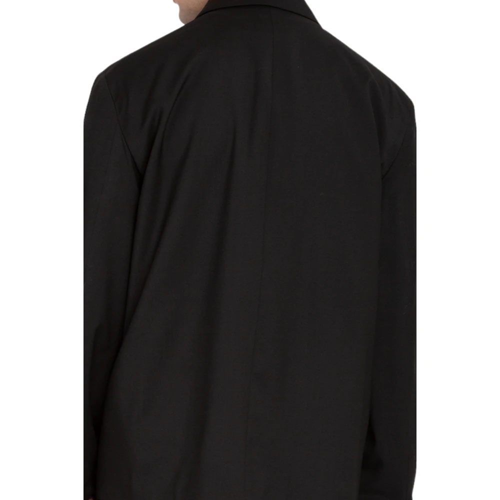Costumein Fijne Wol Overshirt Black Heren