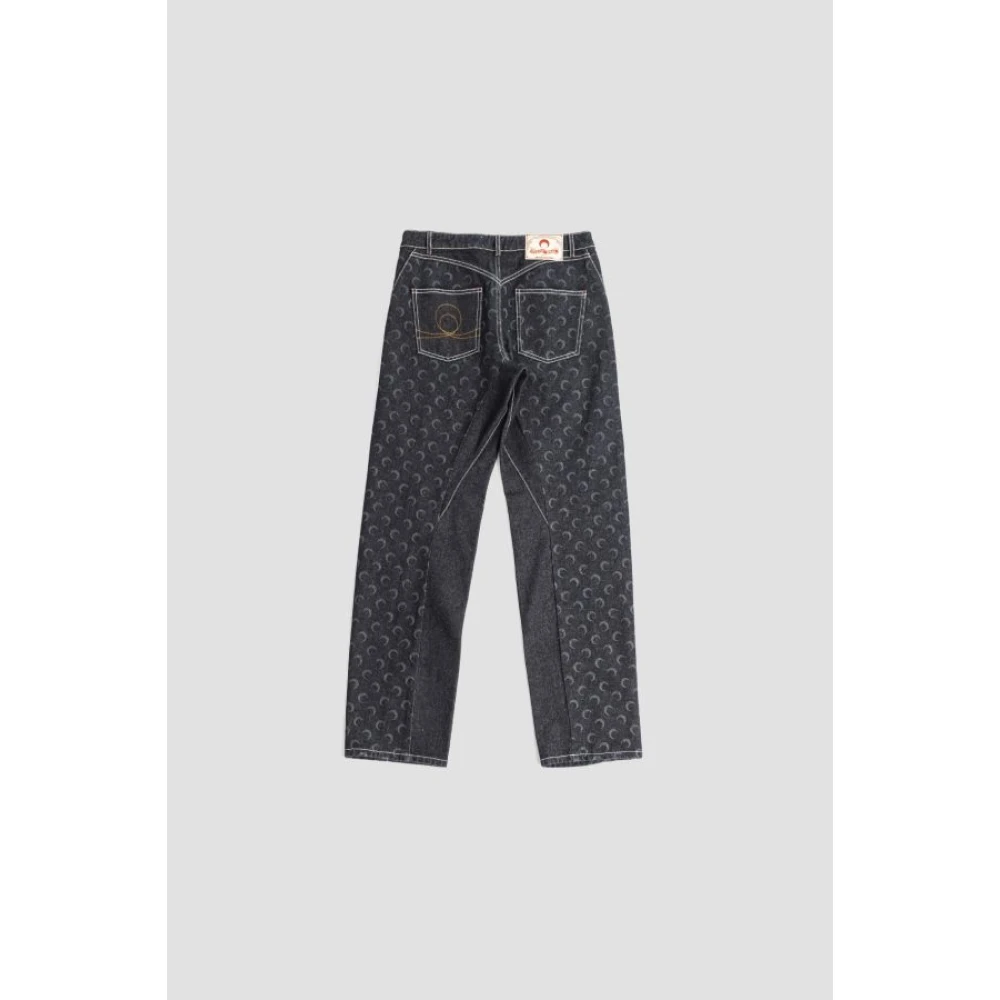 Marine Serre Zwarte Moon Jeans Gray Dames