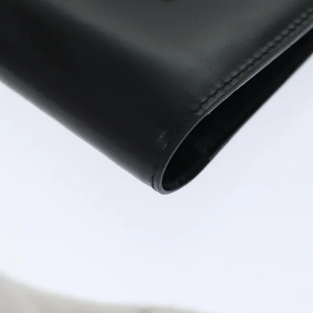 Bvlgari Vintage Pre-owned Leather wallets Black Heren