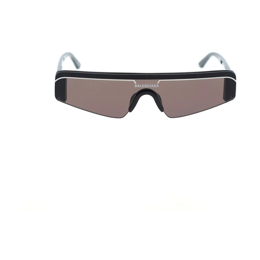 Balenciaga Sportieve ski-geïnspireerde zonnebril met gedurfde spiegelglazen Black Unisex