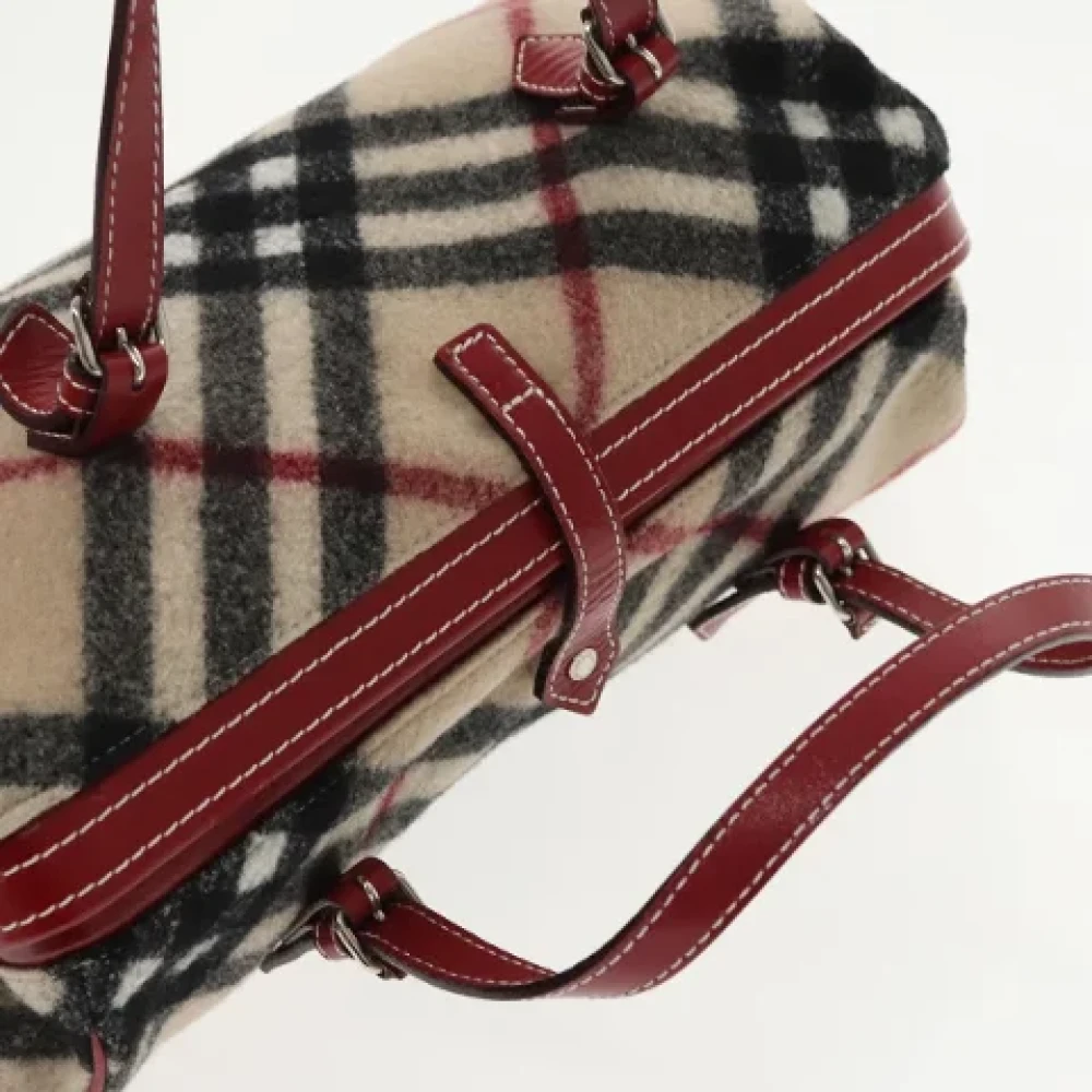 Burberry Vintage Pre-owned Canvas handbags Beige Dames