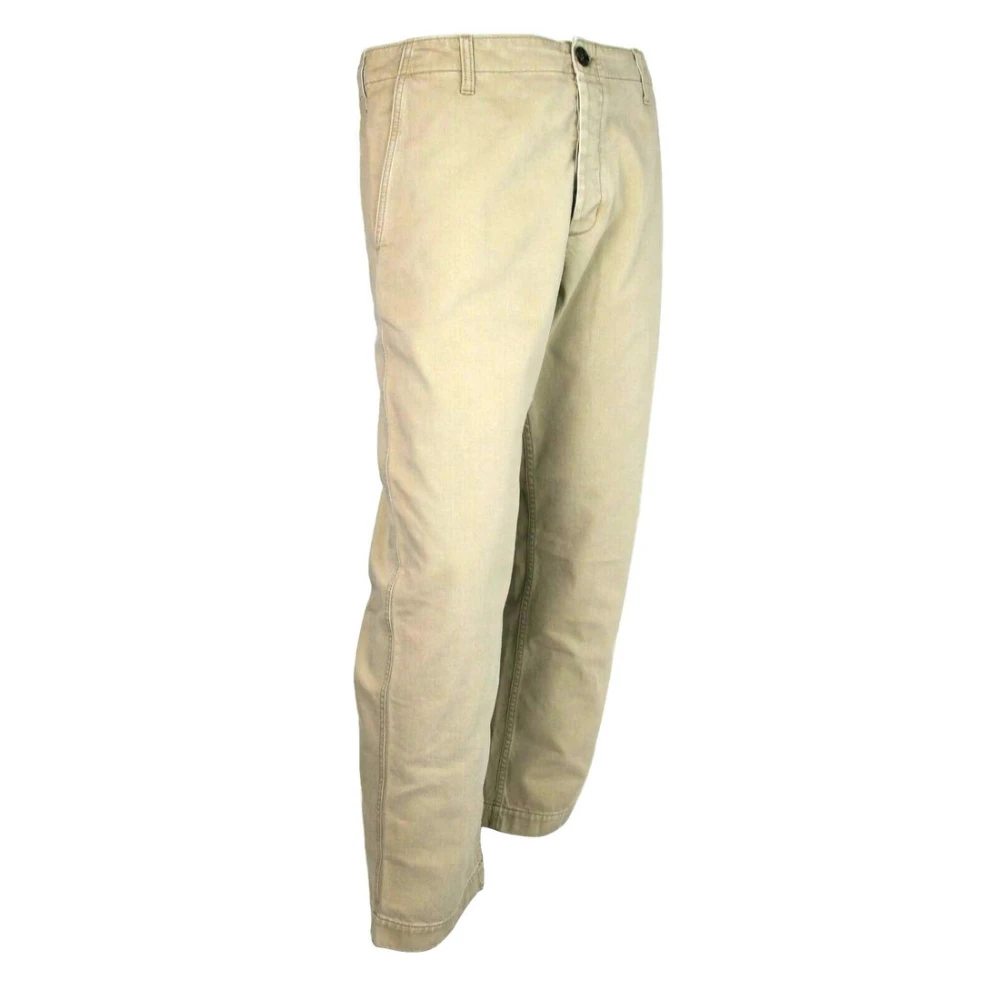 Gucci Lichtbruine Gewassen Katoenen Broek Beige Heren