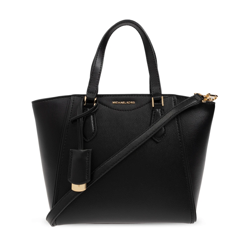 Michael Kors Zwarte leren schoudertas Taryn Black Dames