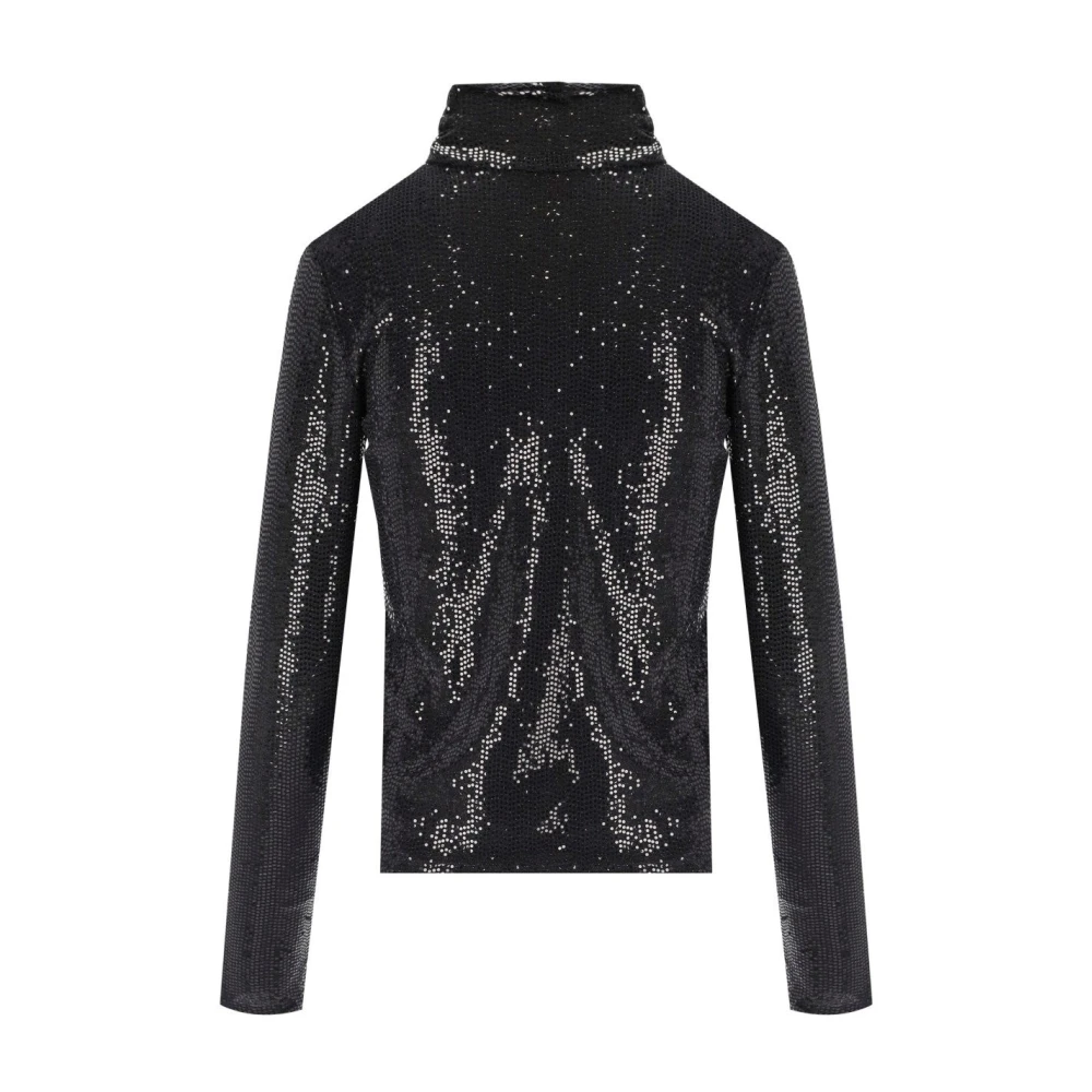 Essentiel Antwerp Zwart Strass Polka Dot Coltrui Top Black Dames