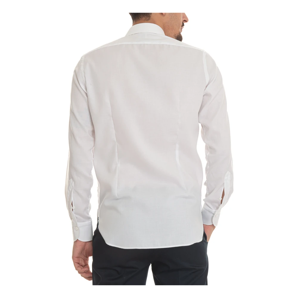 Càrrel Gestructureerd Italia Overhemd met Clutch White Heren