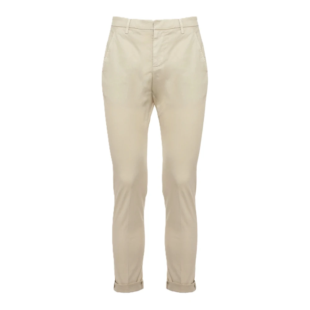Dondup Men's Beige Slim-Fit Trousers, Slim-Fit Trousers, W31, Trousers