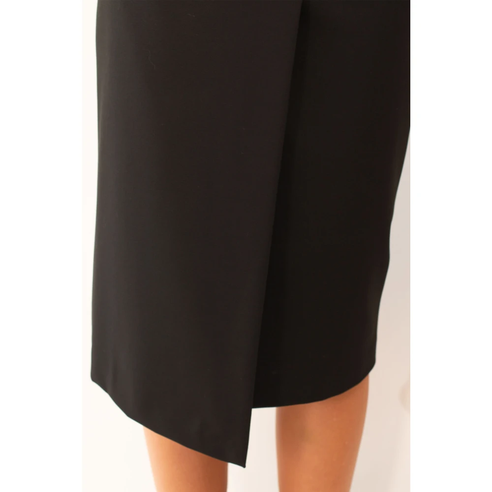 pinko Elegante Longuette Rok in Zwart Black Dames