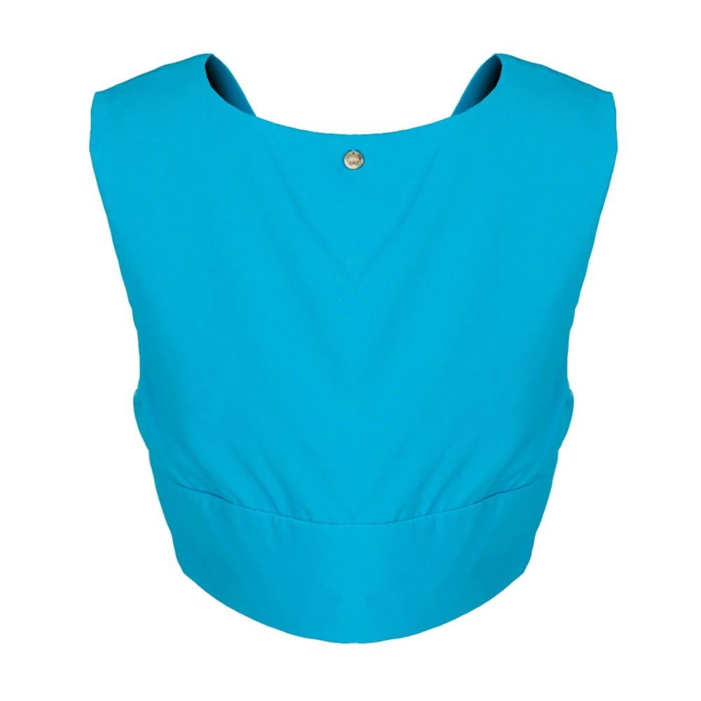 Liu Jo Elegante V-hals Top Blue Dames