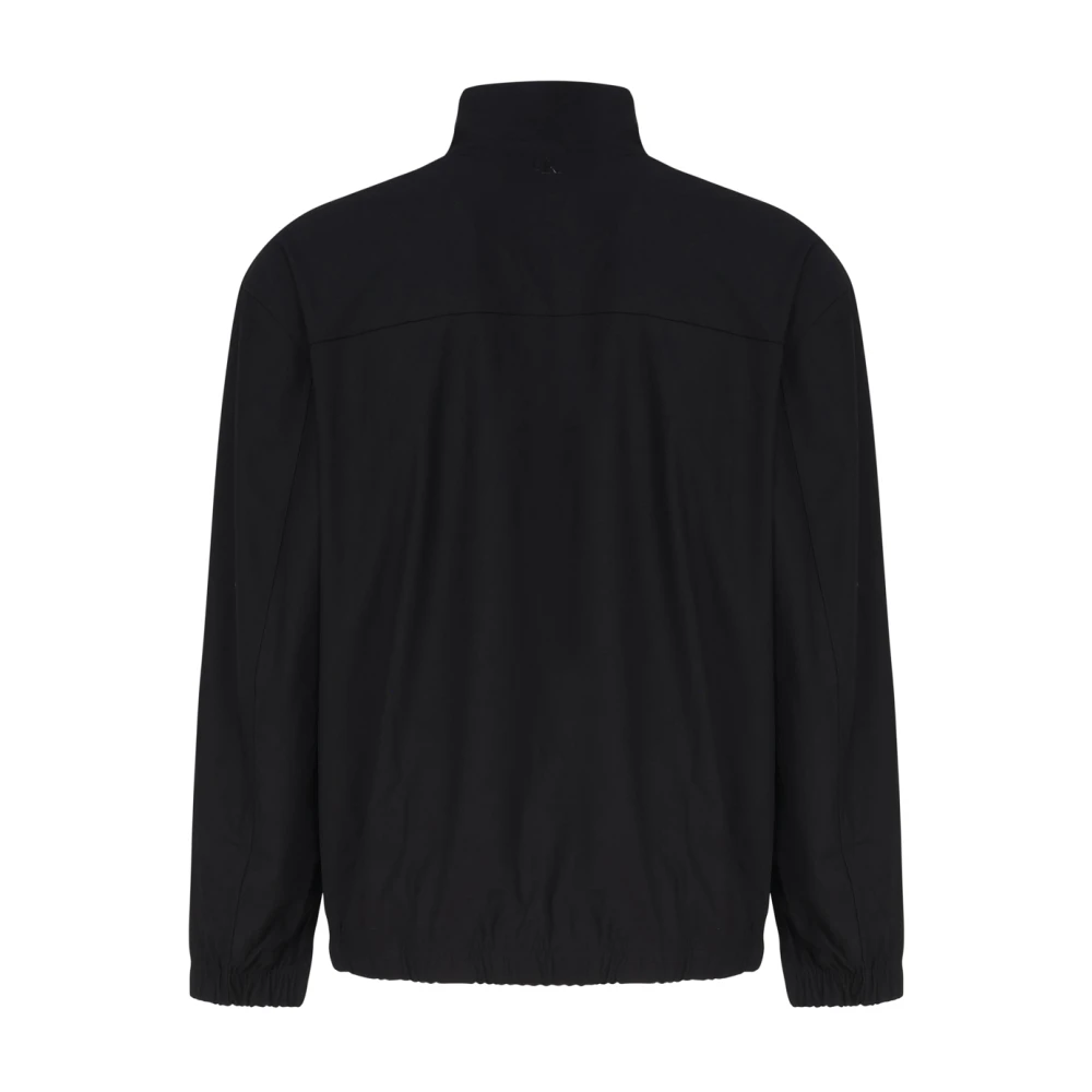 Calvin Klein Zwarte Sweater Hoodless Rits Logo Black Heren