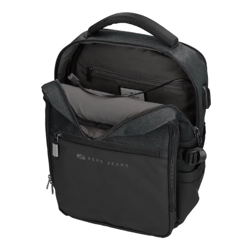 Pepe Jeans Heren Laptop Rugzak Black Heren
