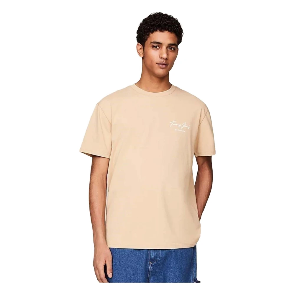 Tommy Jeans Flag T-shirt Beige Heren
