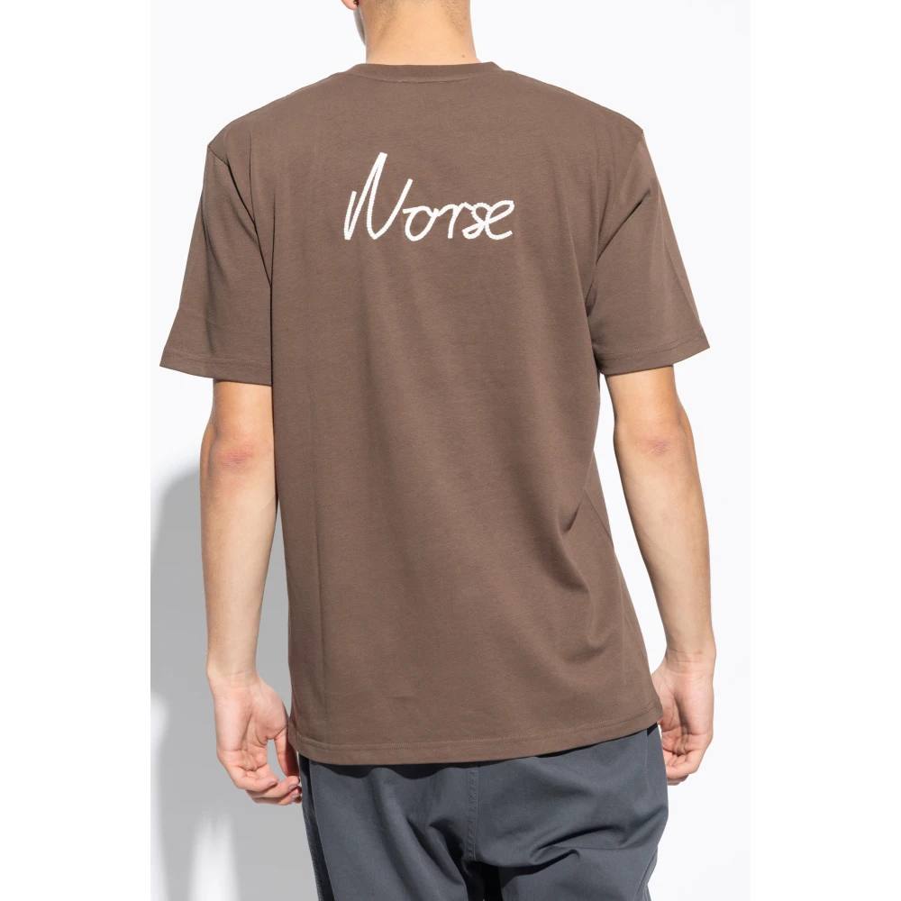 Norse Projects Johannes T-shirt Brown Heren