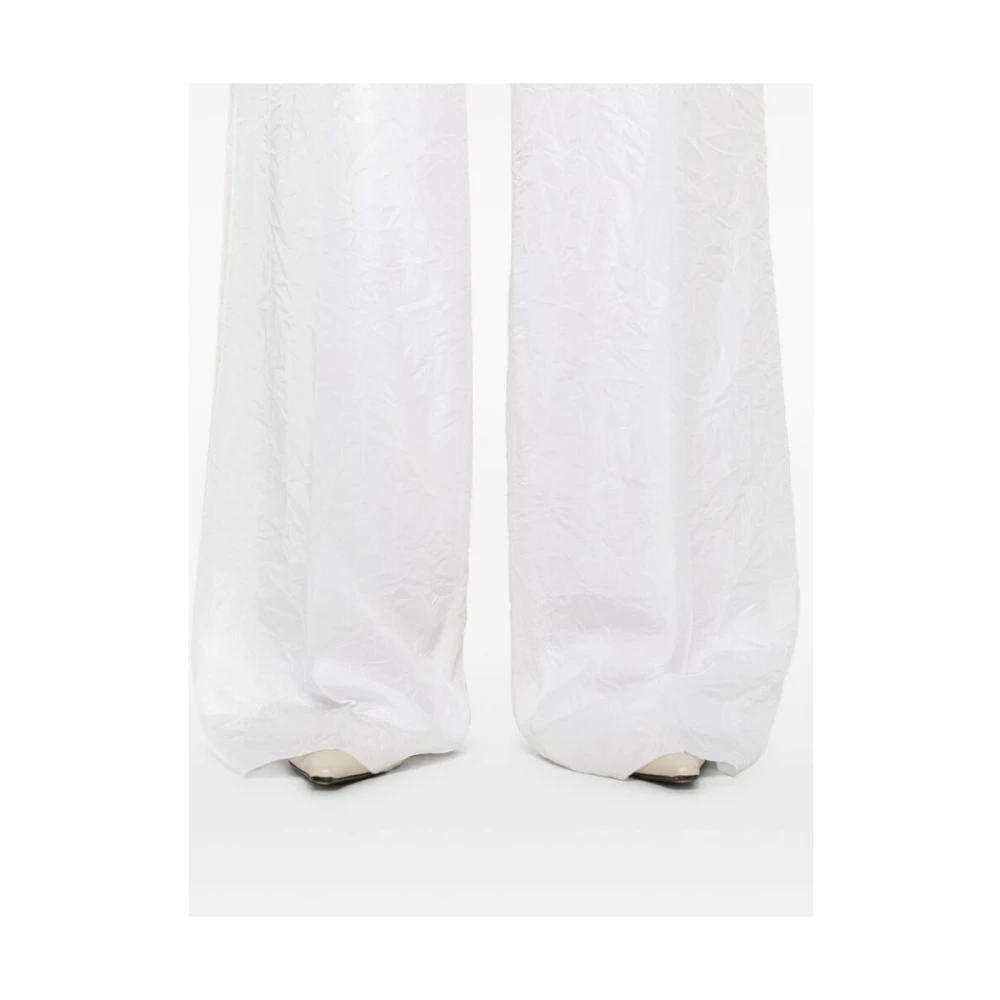 Max Mara Witte bruidspantalon met plooien White Dames