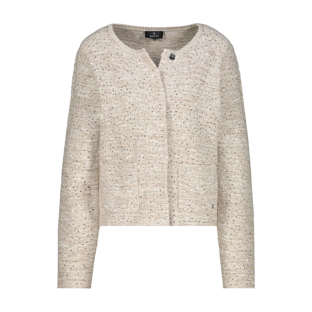 Monari Gebreid Vest Brown Dames