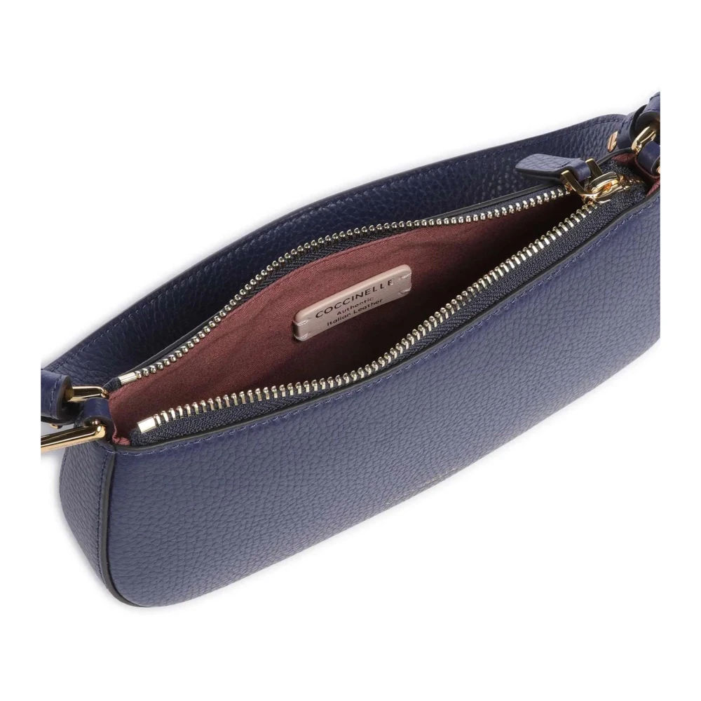Coccinelle Blauwe Leren Schouder Crossbody Tas Blue Dames