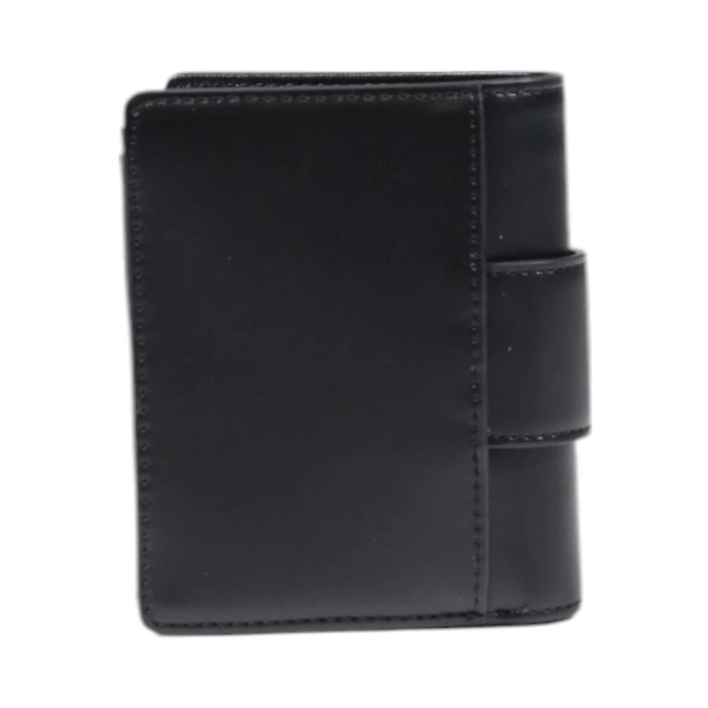 Armani Exchange Zwarte knoopportemonnee met binnenzakken Black Dames