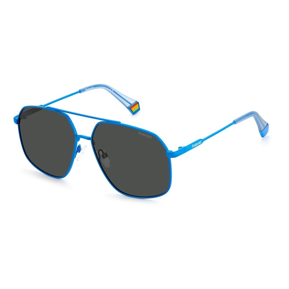 Polaroid Unisex Blue Stainless Steel Sunglasses